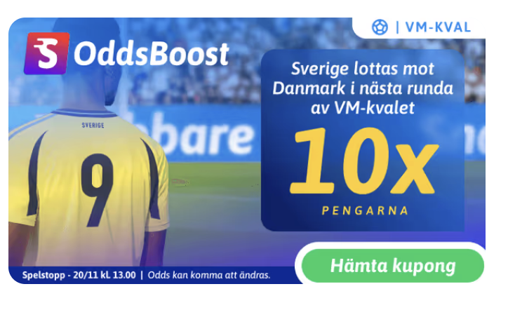 Sjukt bra oddsboost inför VM lottningen